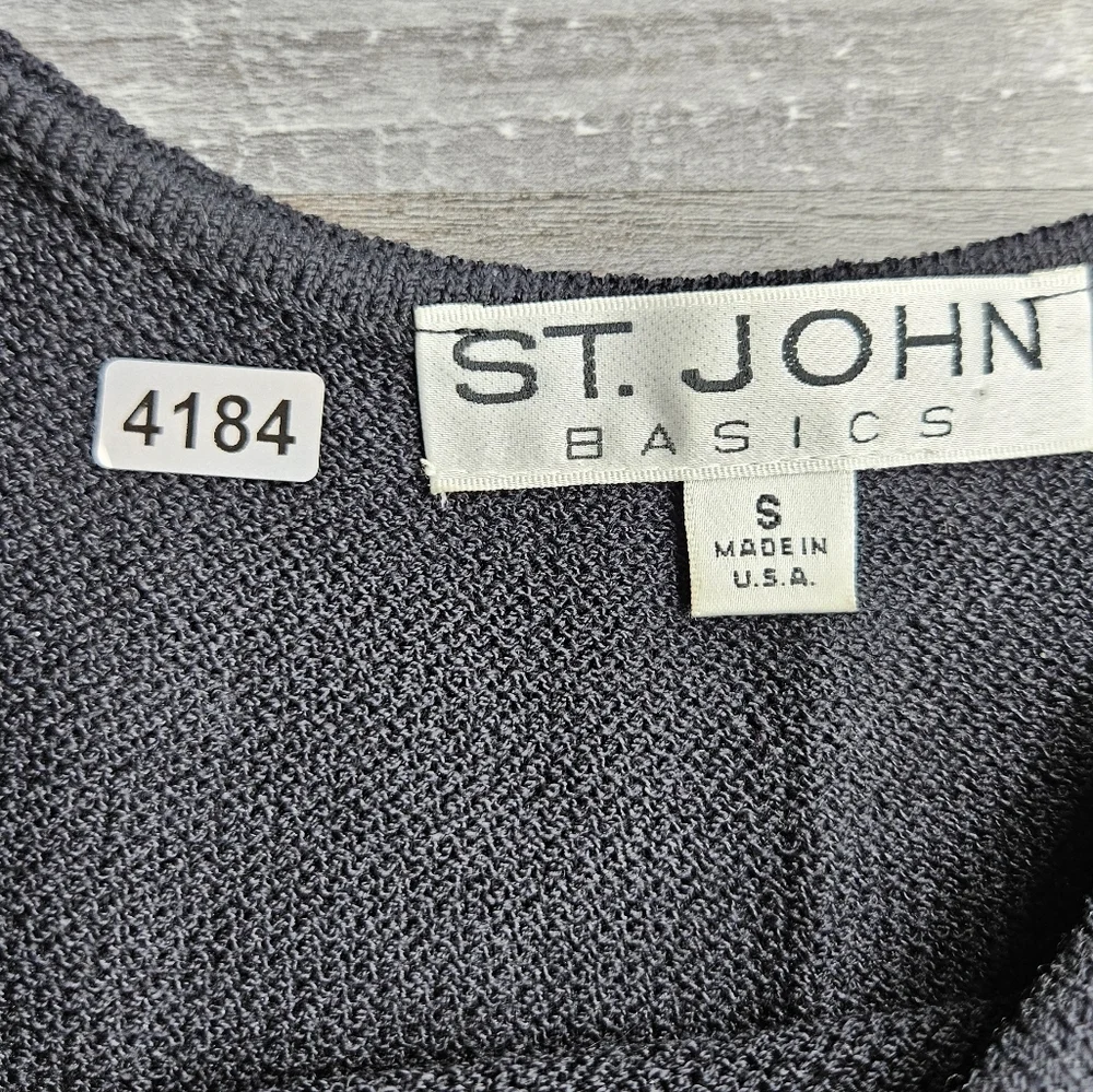 St. John Basics Black Tank Top Small - Picture 2 of 8